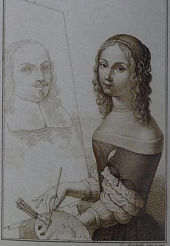 Elisabetta si ritrae in atto di ritrarre il padre - Bologna.jpg